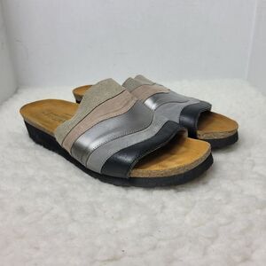 Naot Portia Womens Platform Slide Size 9.5 Beige Stone Rose Shoes